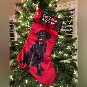 ASPCA Christmas Black Labrador Retriever Dog Holiday Stocking NWT